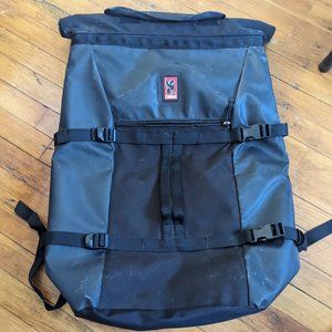 Chrome roll top backpack